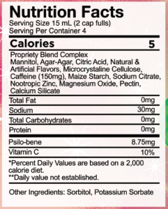 Trippy Shot Nutrition Facts