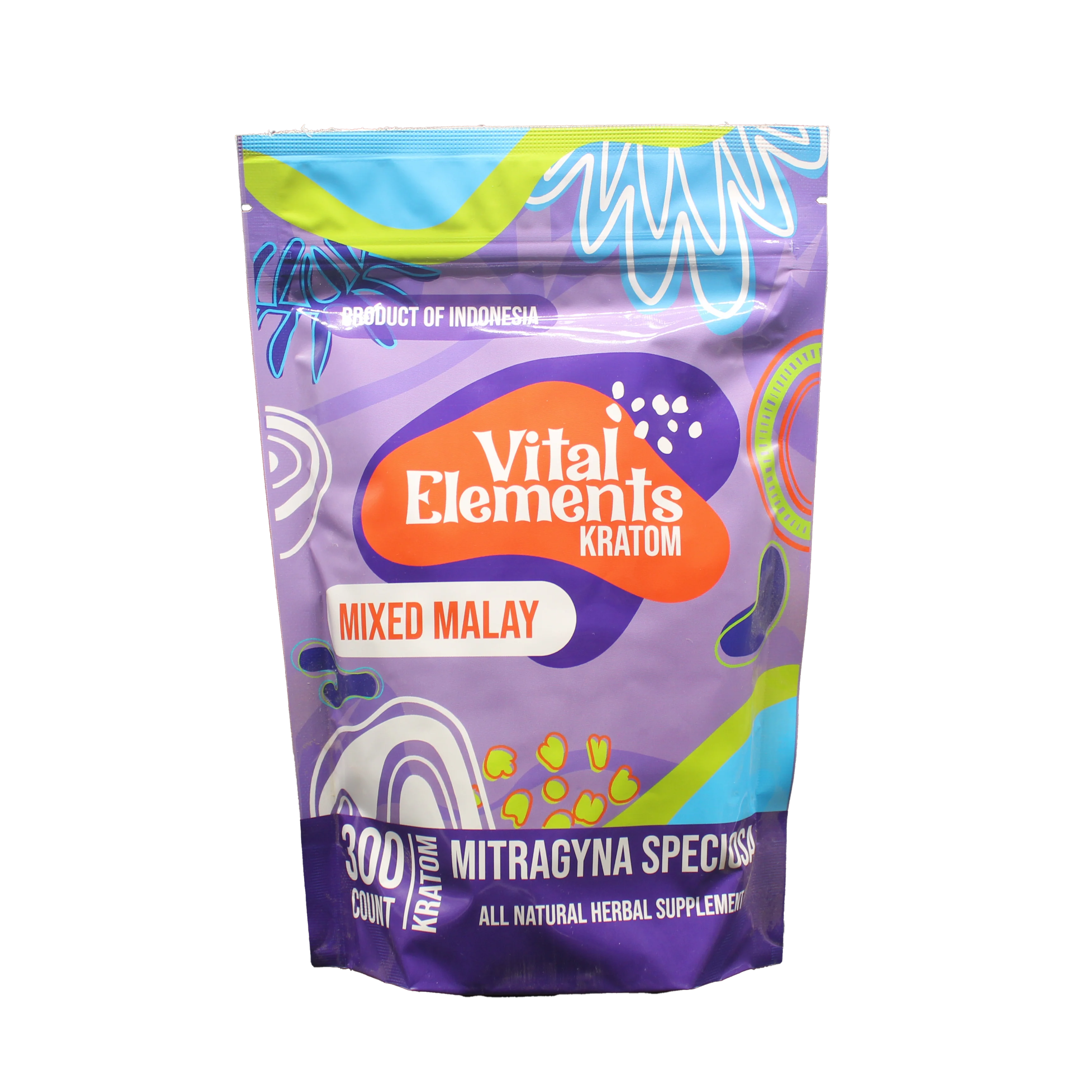 Vital Elements Kratom Capsules Mixed Malay  - 300ct