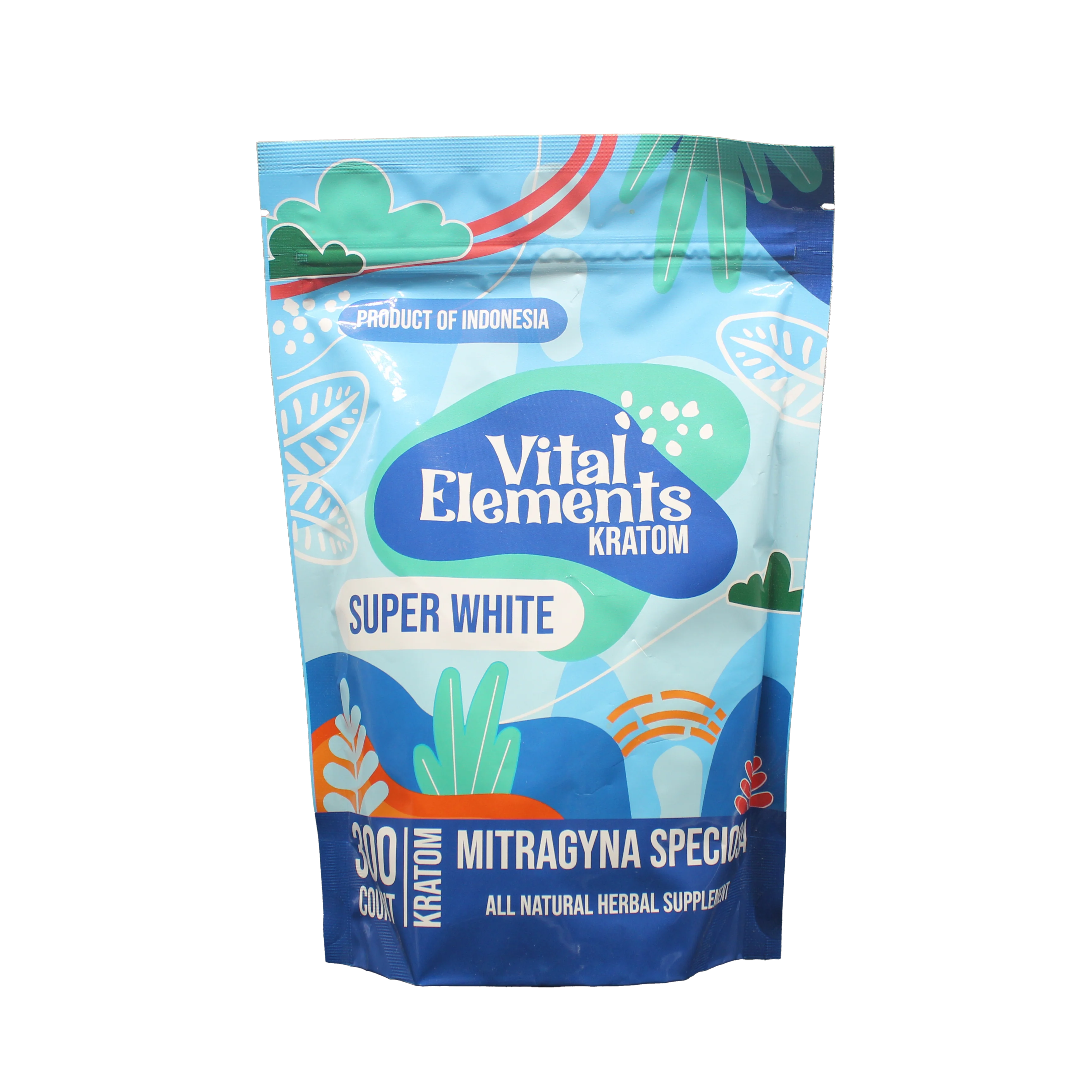 Vital Elements Kratom Capsules Super White  - 300ct