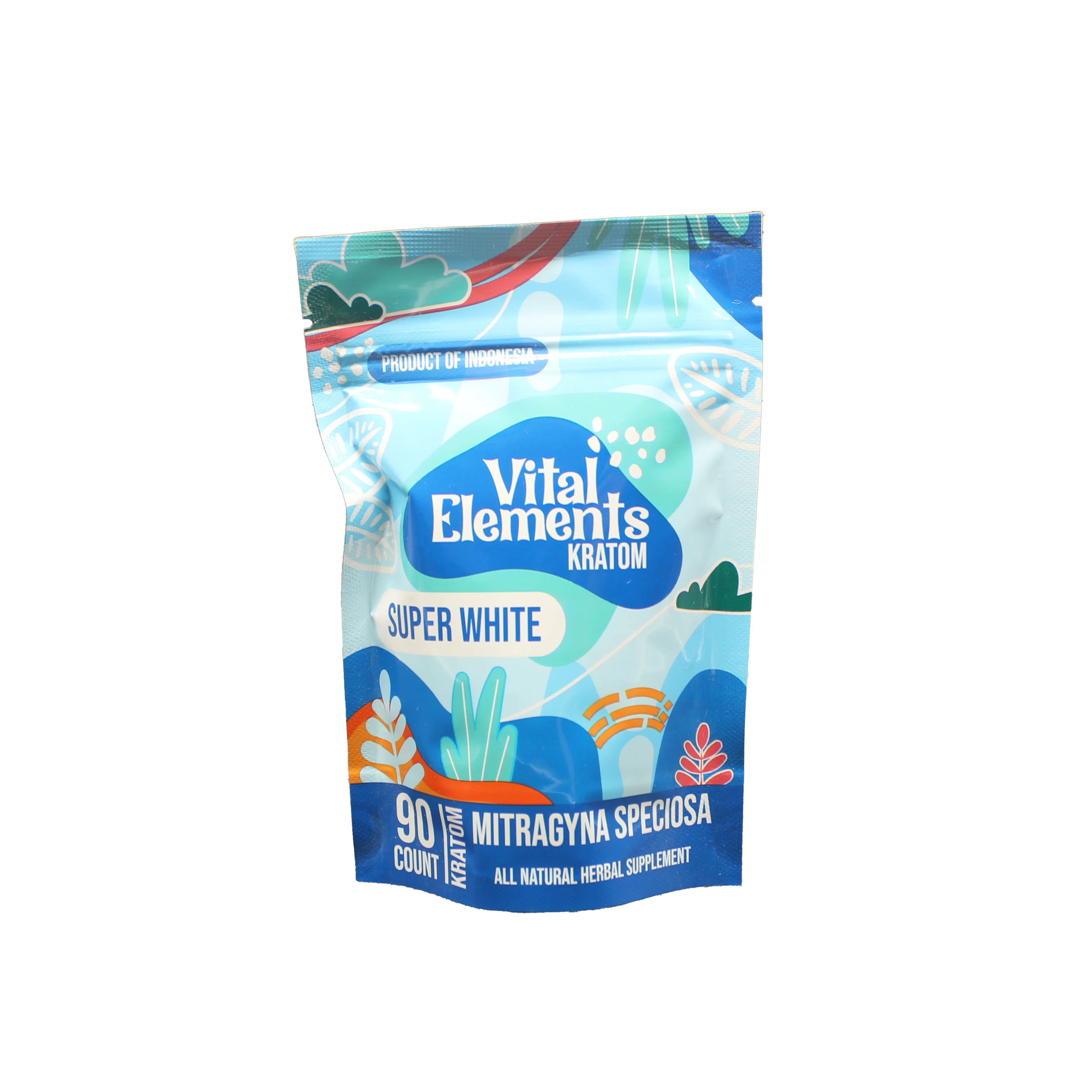Vital Elements Kratom Capsules Super White  - 90ct