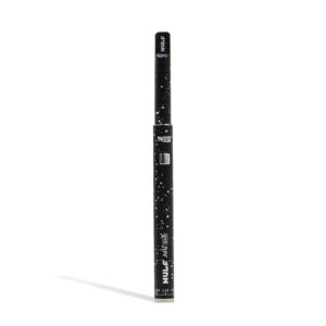 Wulf Mods ARI Slim concentrate pen in black with white spatter finish, upright