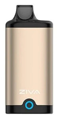 Ziva Incognito cartridge battery by Yocan in champagne gold, upright device with button