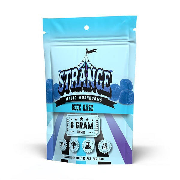 Strange magic mushroom nerd clusters 8g and 12 pcs per bag - Blue Razz