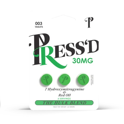 Press’d Hulk Blend (7-OH & Red OH) Kratom Tablets