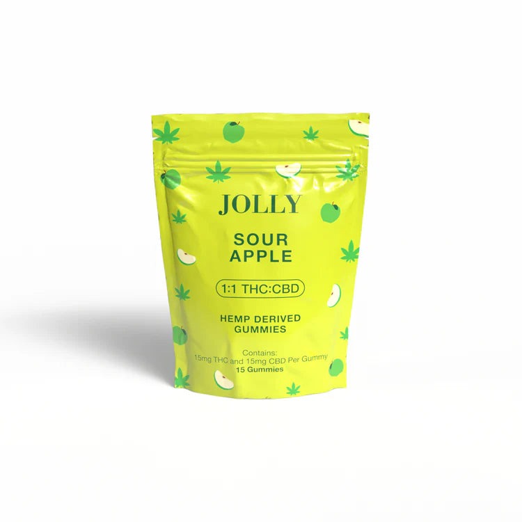 Buy Jolly 1:1 D9 Gummies - Sour Apple - Hemp Derived Delta 9 THC
