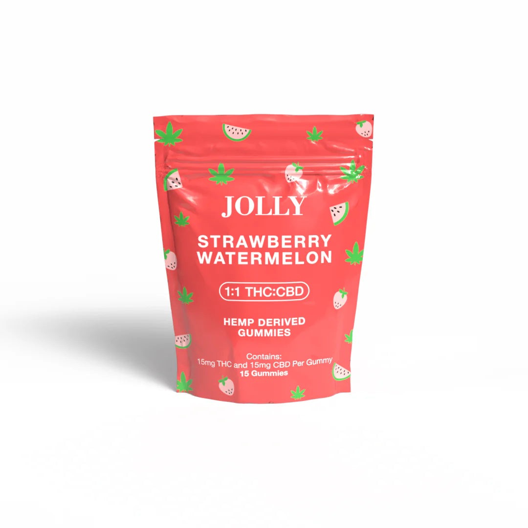 Buy Jolly 1:1 D9 Gummies - Strawberry Watermelon - Hemp Derived Delta 9 THC