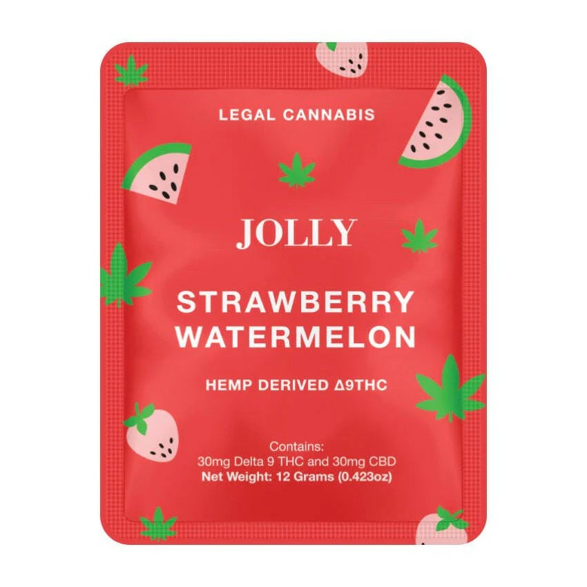Buy Jolly 1:1 D9 Gummies - Strawberry Watermelon - Hemp Derived Delta 9 THC