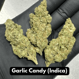 Natural THCA Flower - Garlic Candy Indica Strain