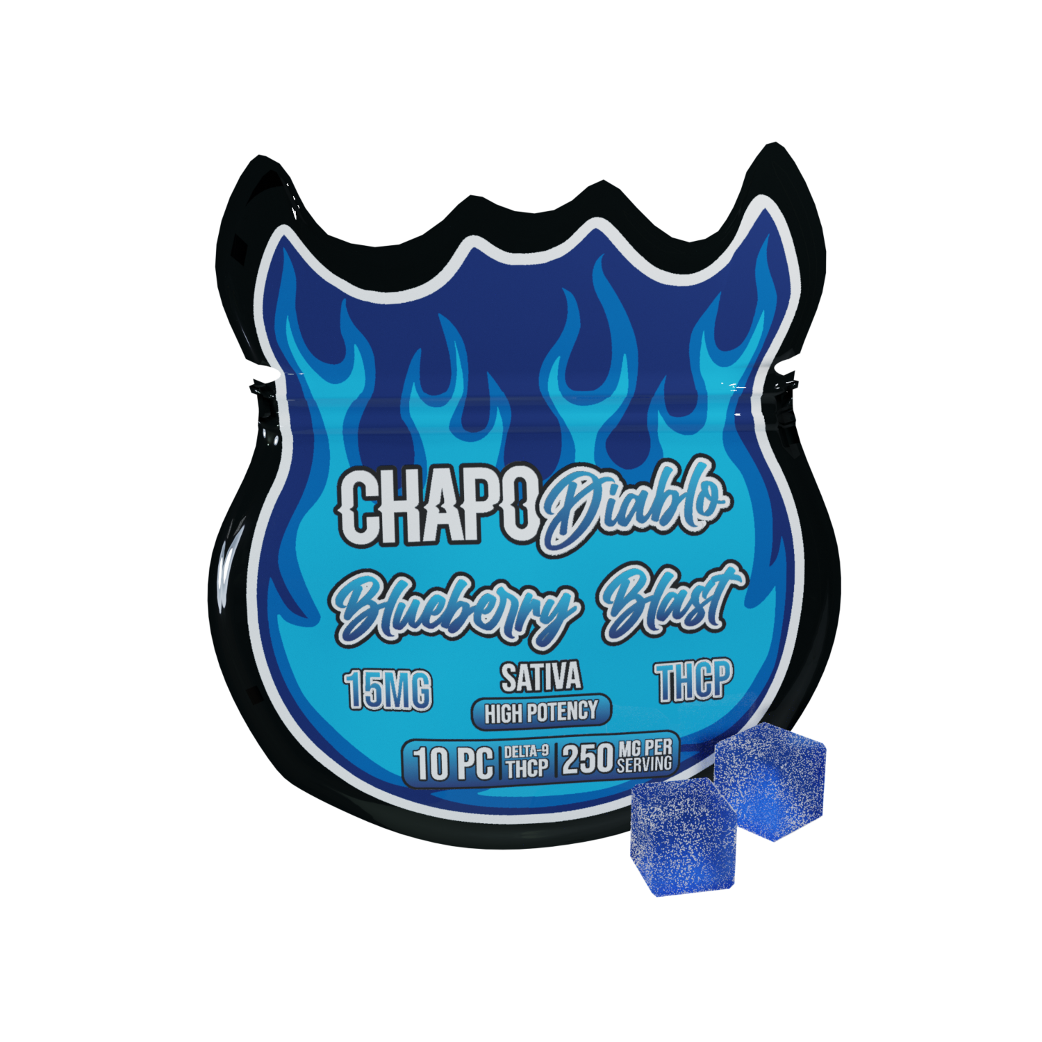 Chapo Diablo THC-P Gummies (2500mg) - Blueberry Splash