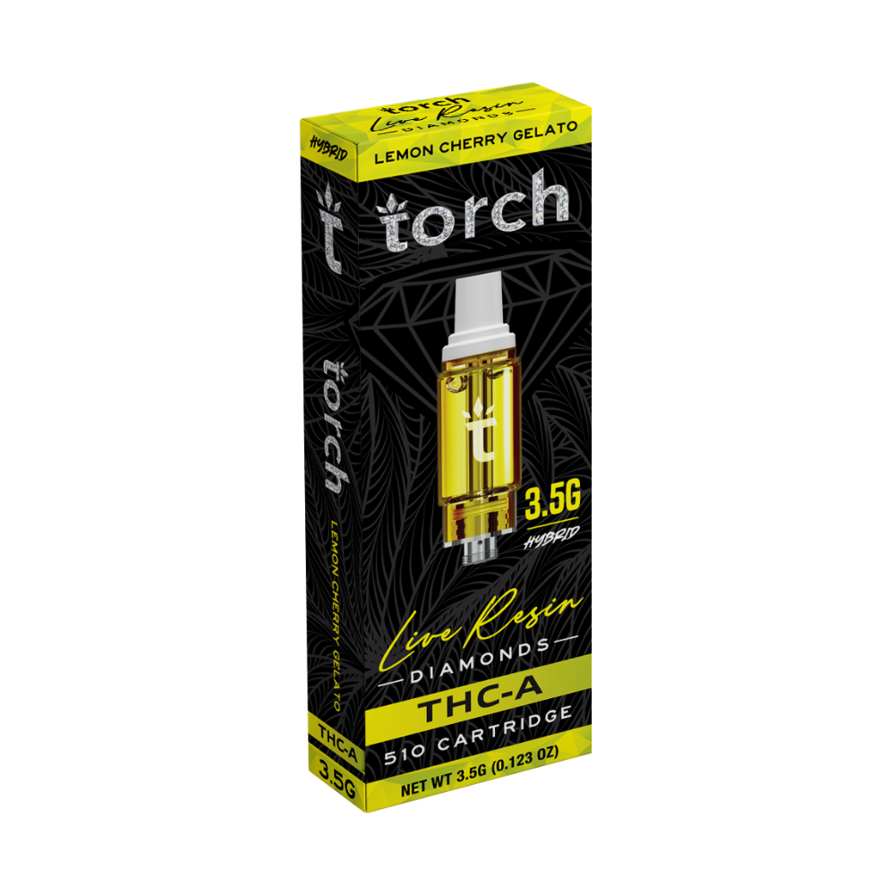 Torch THC-A Live Resin Diamonds Cartridge (3500mg) - Lemon Cherry Gelato