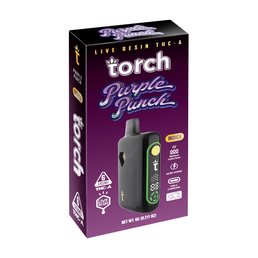 Torch Live Resin THC-A Pulse Disposable (6000mg) - Indica ~ Purple Punch