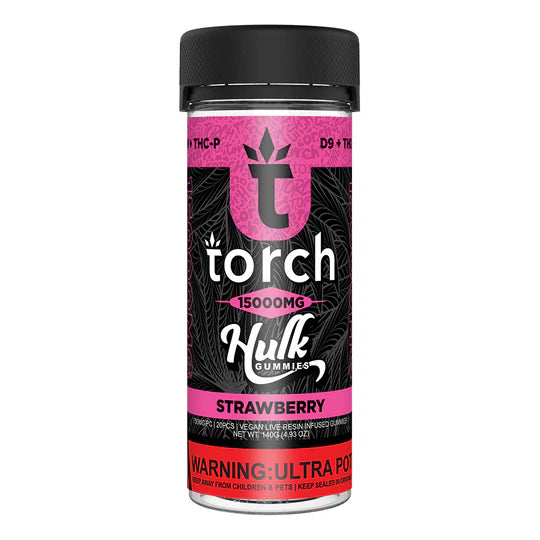Torch Hulk Gummies, 15,000mg, Strawberry, Bottle
