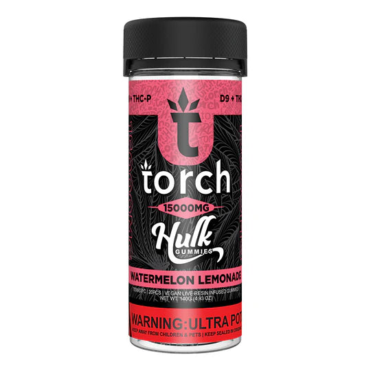 Torch Hulk Gummies, 15,000mg, Watermelon Lemonade, Bottle