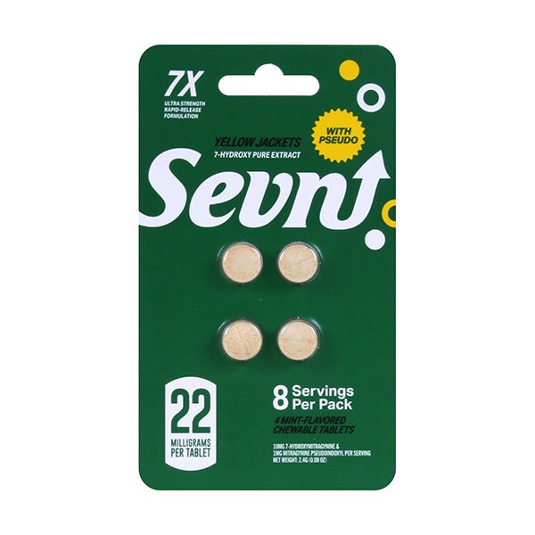 Sevn Green Giants 7-Hydroxy Tablets, 22mg, 4-count, Mint Flavor