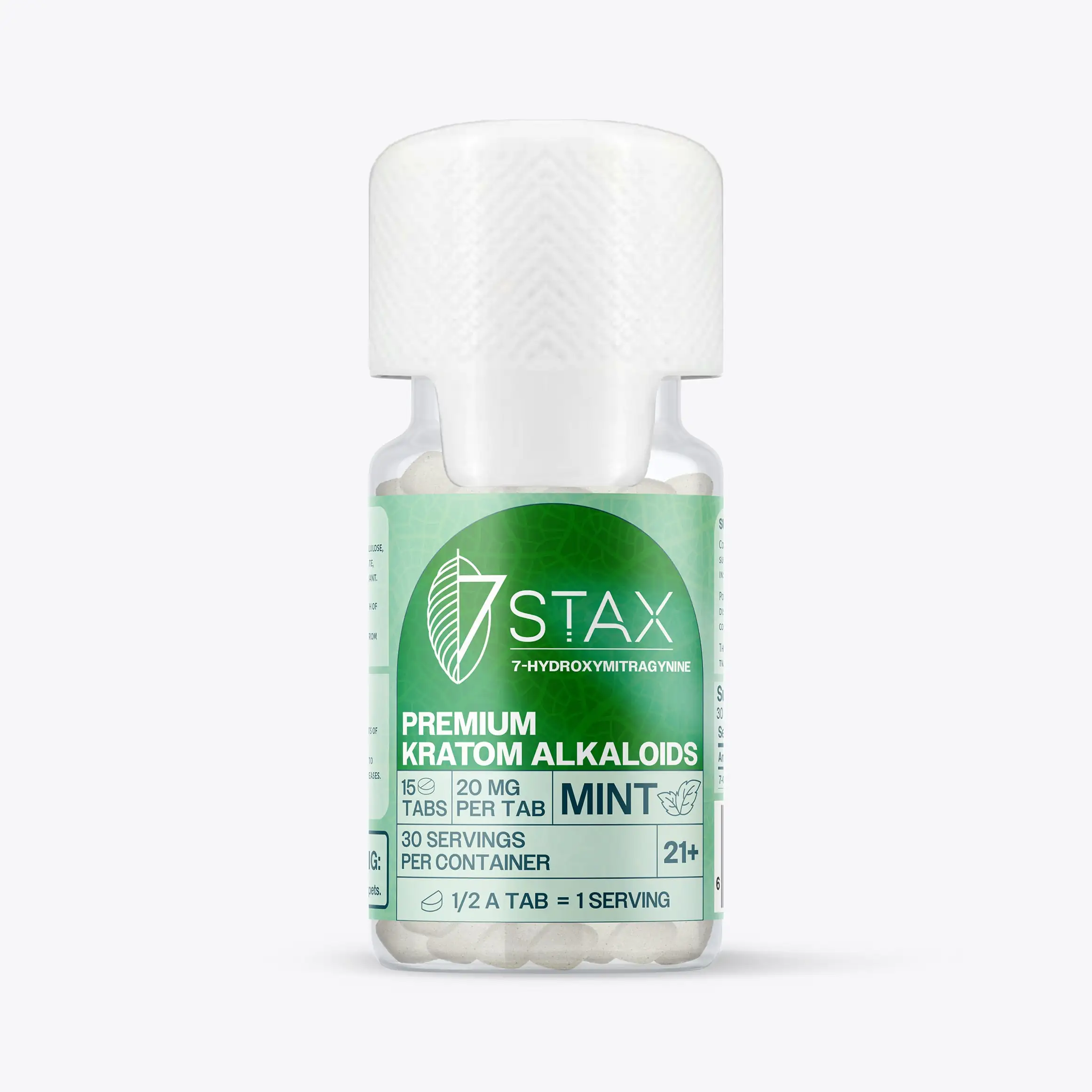 7Stax Premium 7-OH Kratom Alkaloid Tablets (15 Count) - Mint Flavor