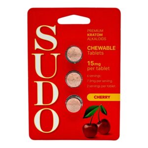 SUDO Premium Chewable Kratom Alkaloid Tablets - Cherry Flavor