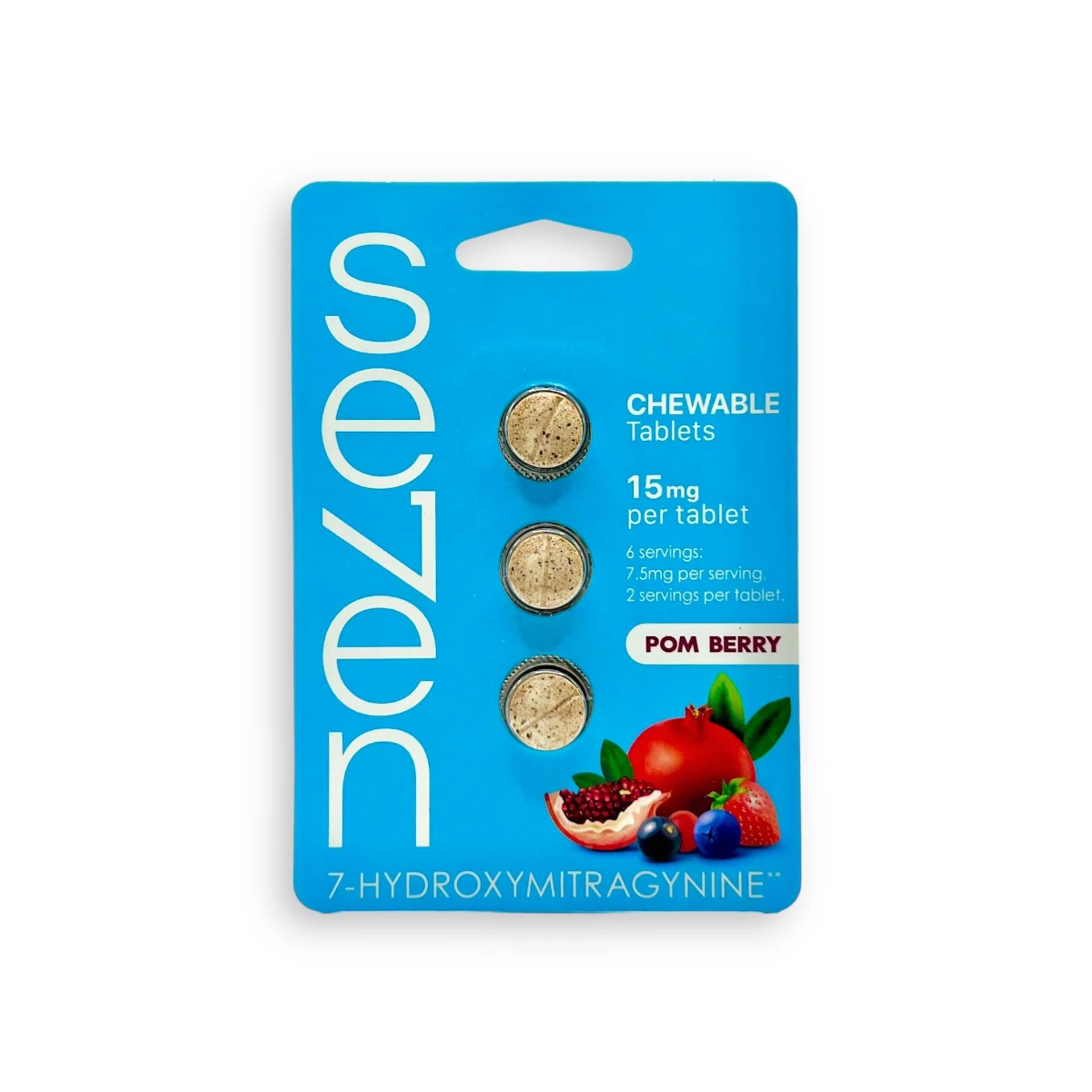 Se7en Kratom 7-OH Chewable Tablets Pom Berry 15mg