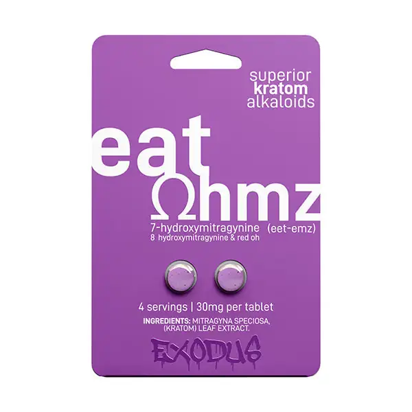 Exodus Eat Ohmz 7-Hydroxy 8-Hydroxy Red Oh Tablets 30mg 2ct