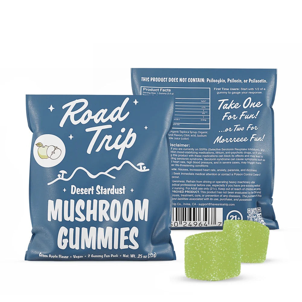Road Trip Desert Stardust Mushroom Gummies (2 Count) - Green Apple Flavor