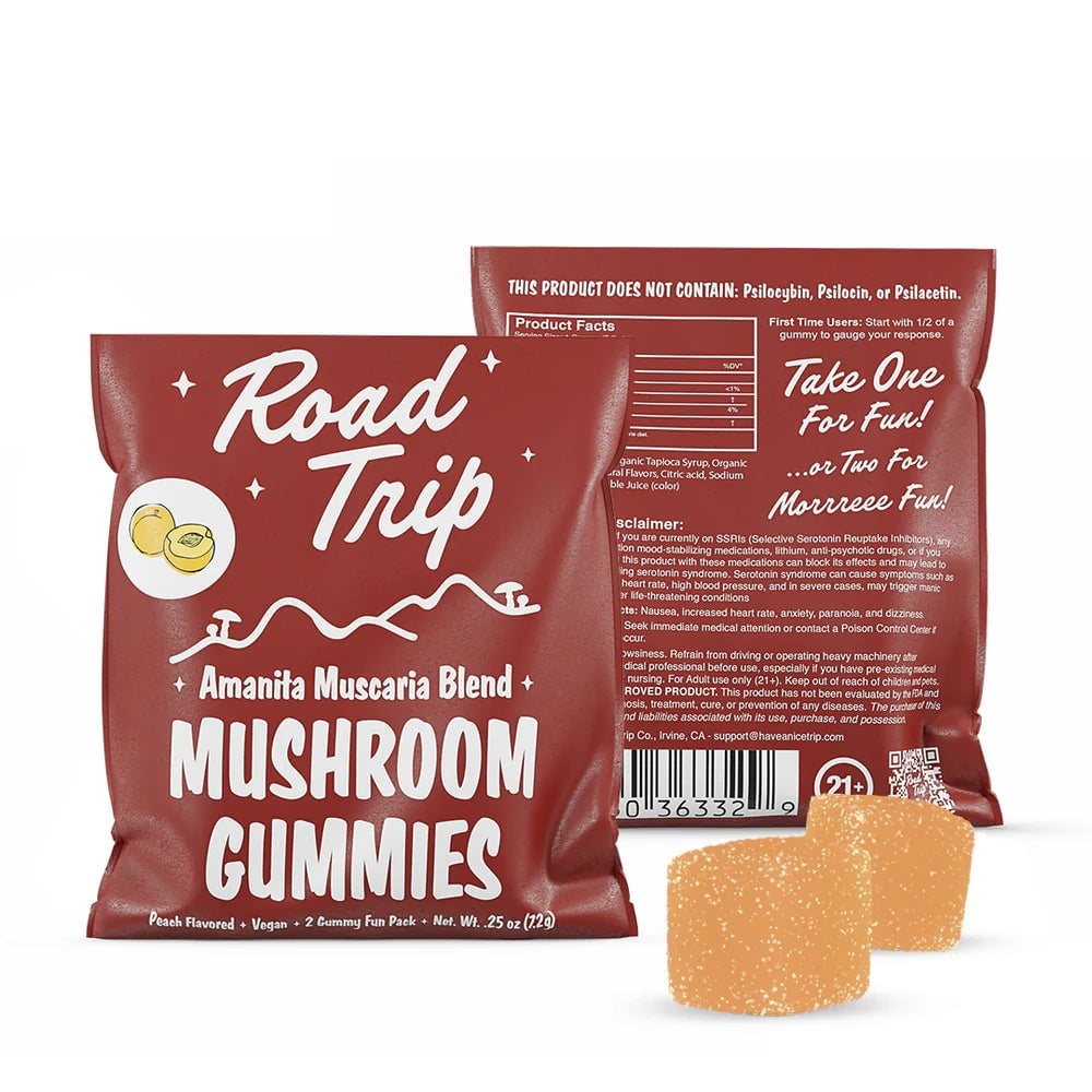 Road Trip Desert Stardust Mushroom Gummies (2 Count) - Peach Flavor