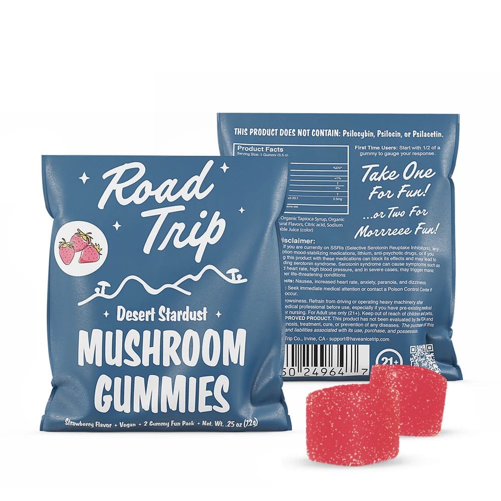 Road Trip Desert Stardust Mushroom Gummies (2 Count) - Strawberry Flavor