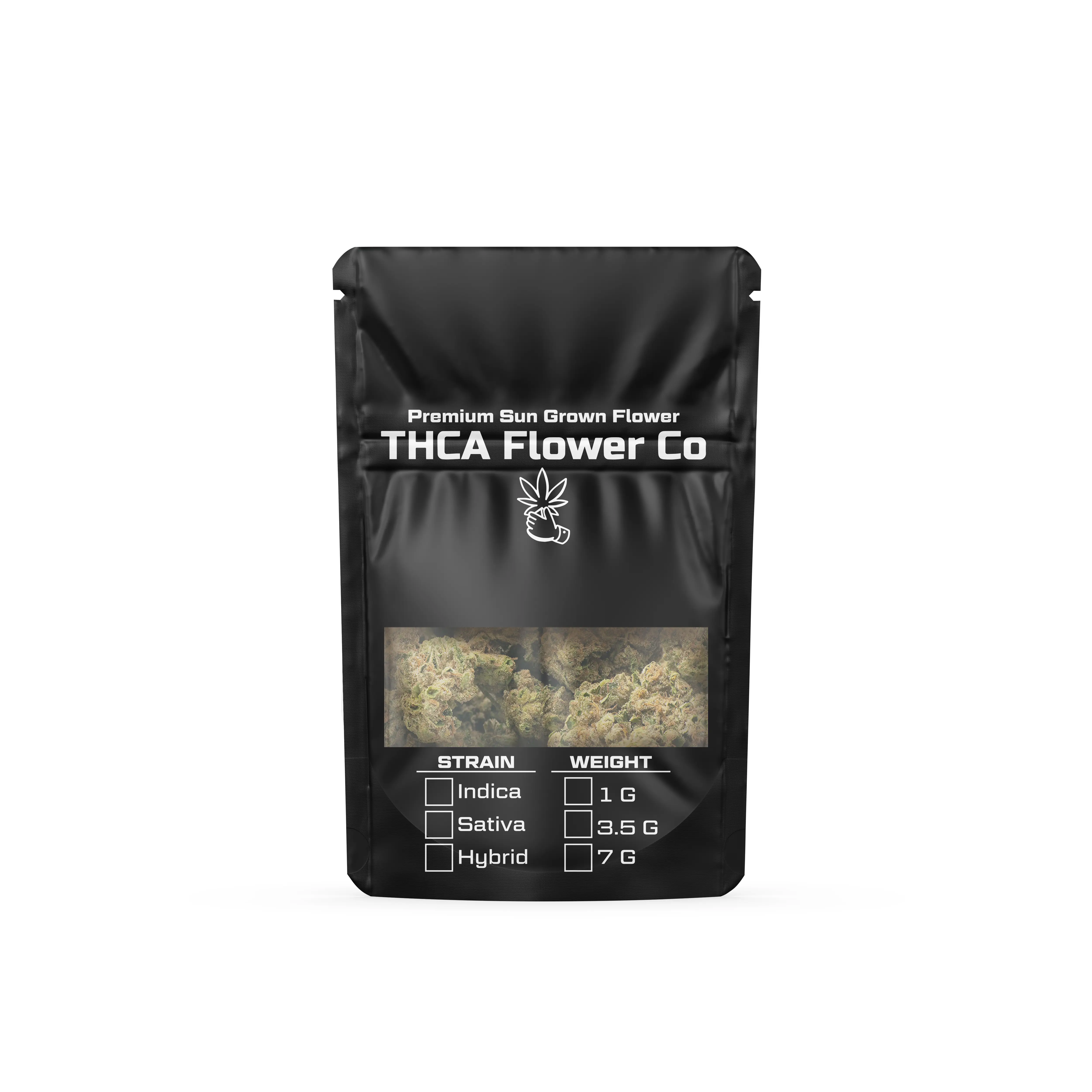 THCA Flower Co - Sun Grown Mylar Bag