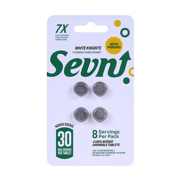 Sevn White Knights 7Hydroxy Tablets 30mg 4ct Original