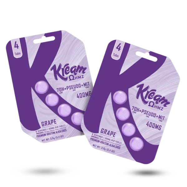 Kream 7-OH + Pseudo + MIT Tablets - Grape Flavor