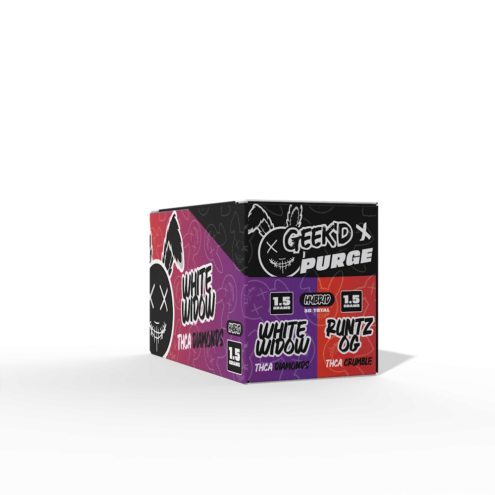 GEEK'D x PURGE THC-A Diamonds & Crumble (3000mg) - White Widow, Runtz OG