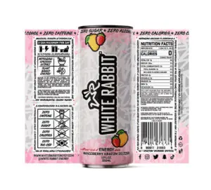 White Rabbit Kratom Seltzer - Mango Label