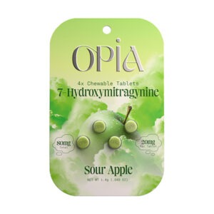 Opia Kratom Tablets, 80mg, 4-count, Green Apple