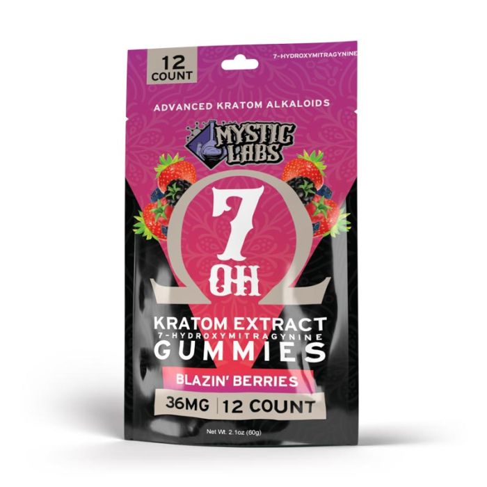 Mystic Labs 7-OH Gummies - Blazin Berries - 12 Count
