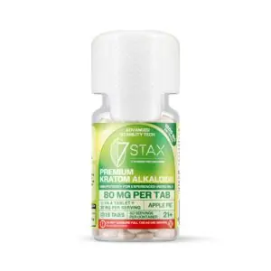 Buy 7Stax Premium 7-OH Kratom Alkaloid Tablets (1200mg - 15 Count) - Apple Pie Flavor