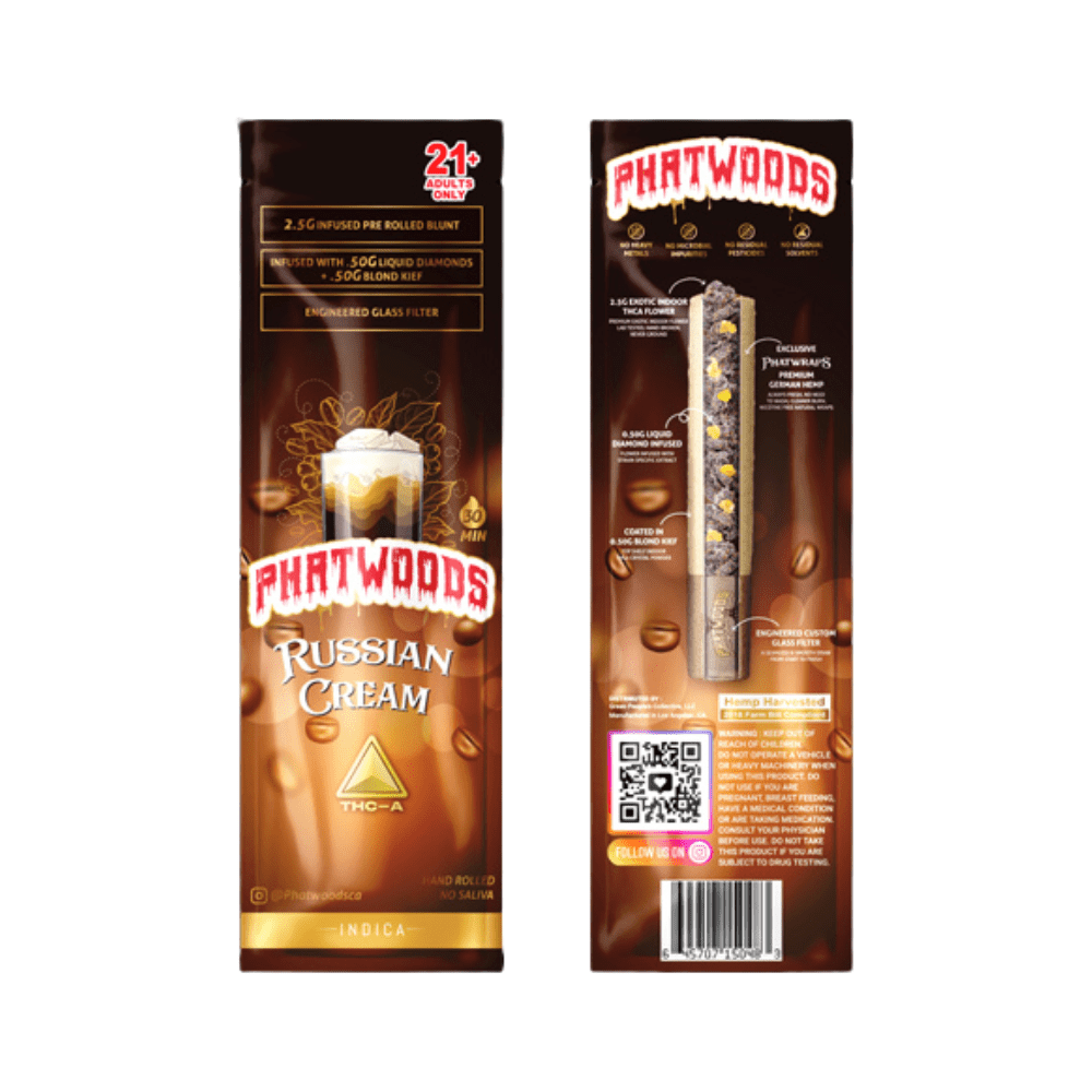 PhatWoods THCA Pre Rolled Blunt 2500mg - Russian Cream
