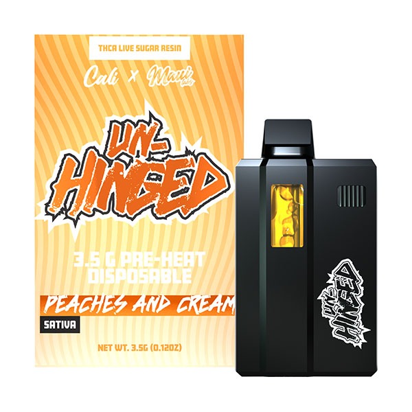 Cali x Maui Labs Unhinged THC-A Live Sugar Resin Disposable (3500mg) - Peaches and Cream