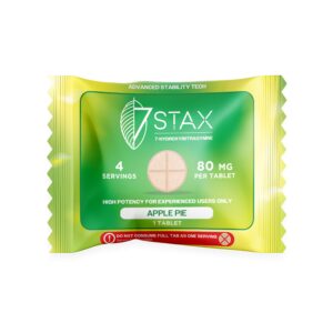 Buy 7Stax Premium 7-OH Kratom Alkaloid Tablets - 80mg - 1 Count - Apple Pie Flavor