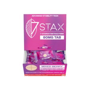 Buy 7Stax Premium 7-OH Kratom Alkaloid Tablets - 80mg - 1 Count - Mixed Berry Flavor