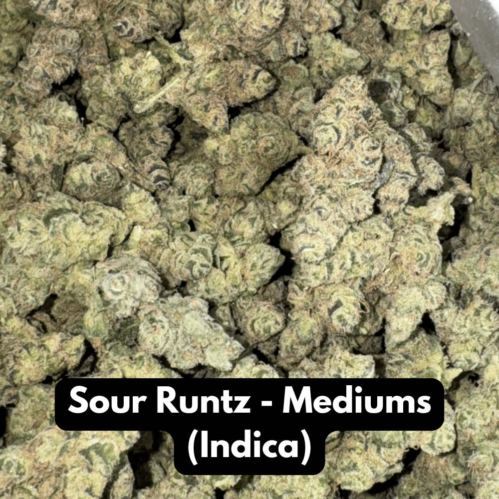 Natural THC-A Flower - Indica Strain ~ Sour Runtz - Mediums