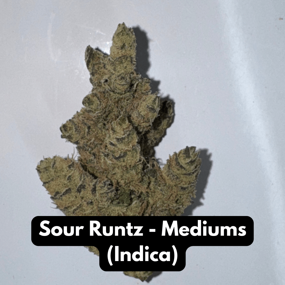 Natural THC-A Flower - Indica Strain ~ Sour Runtz - Mediums