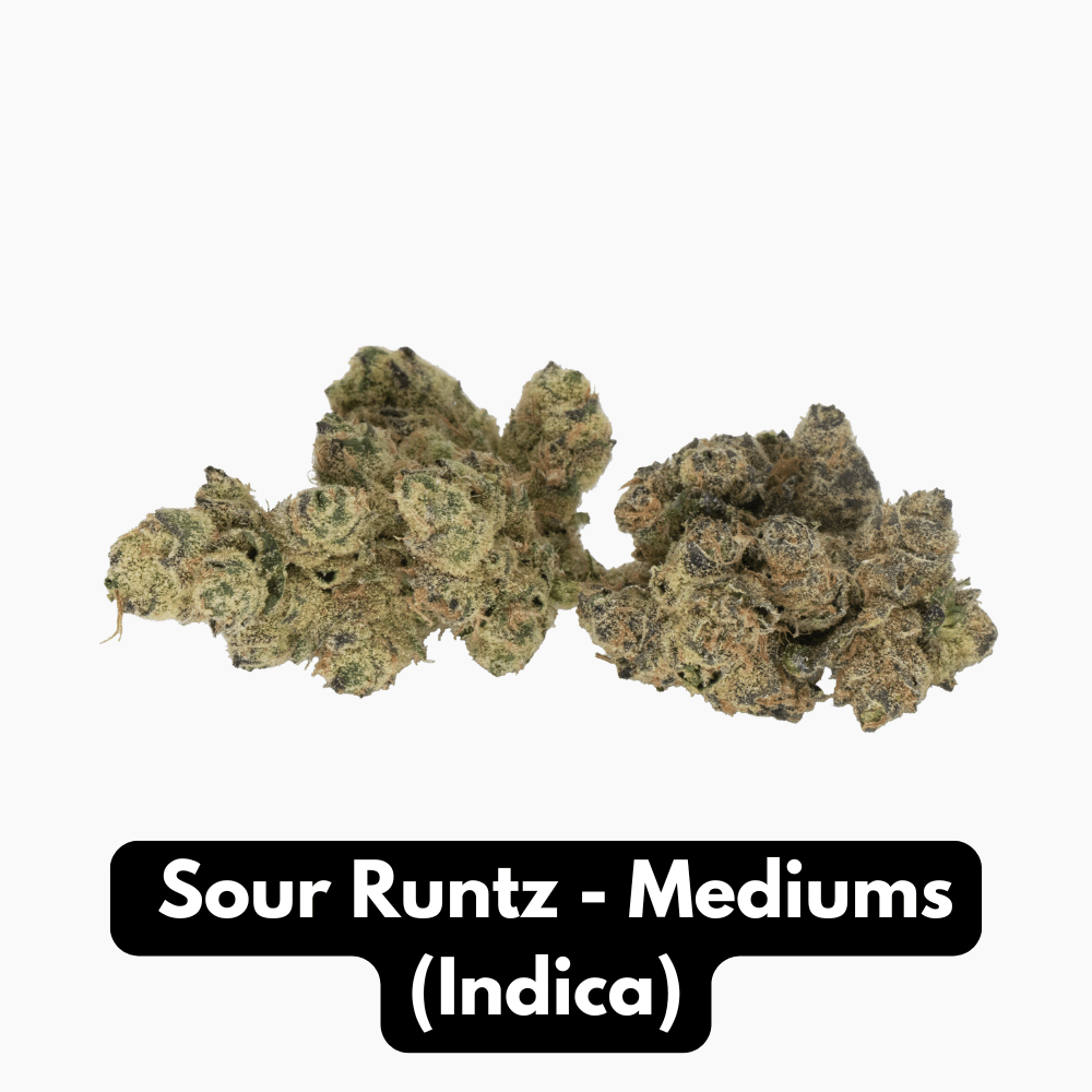 Natural THC-A Flower - Indica Strain ~ Sour Runtz - Mediums