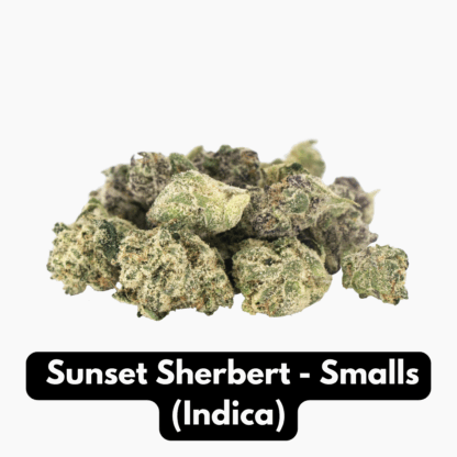 Natural THC-A Flower (Indica ~ Sunset Sherbert – Smalls)