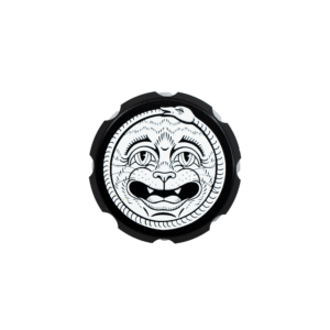 Laugh Now Cry Later herb grinder, 55mm 4-piece metal grinder with engraved face