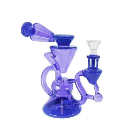 Cyclone Bong | Purple Vortex Glass Bong with Percs