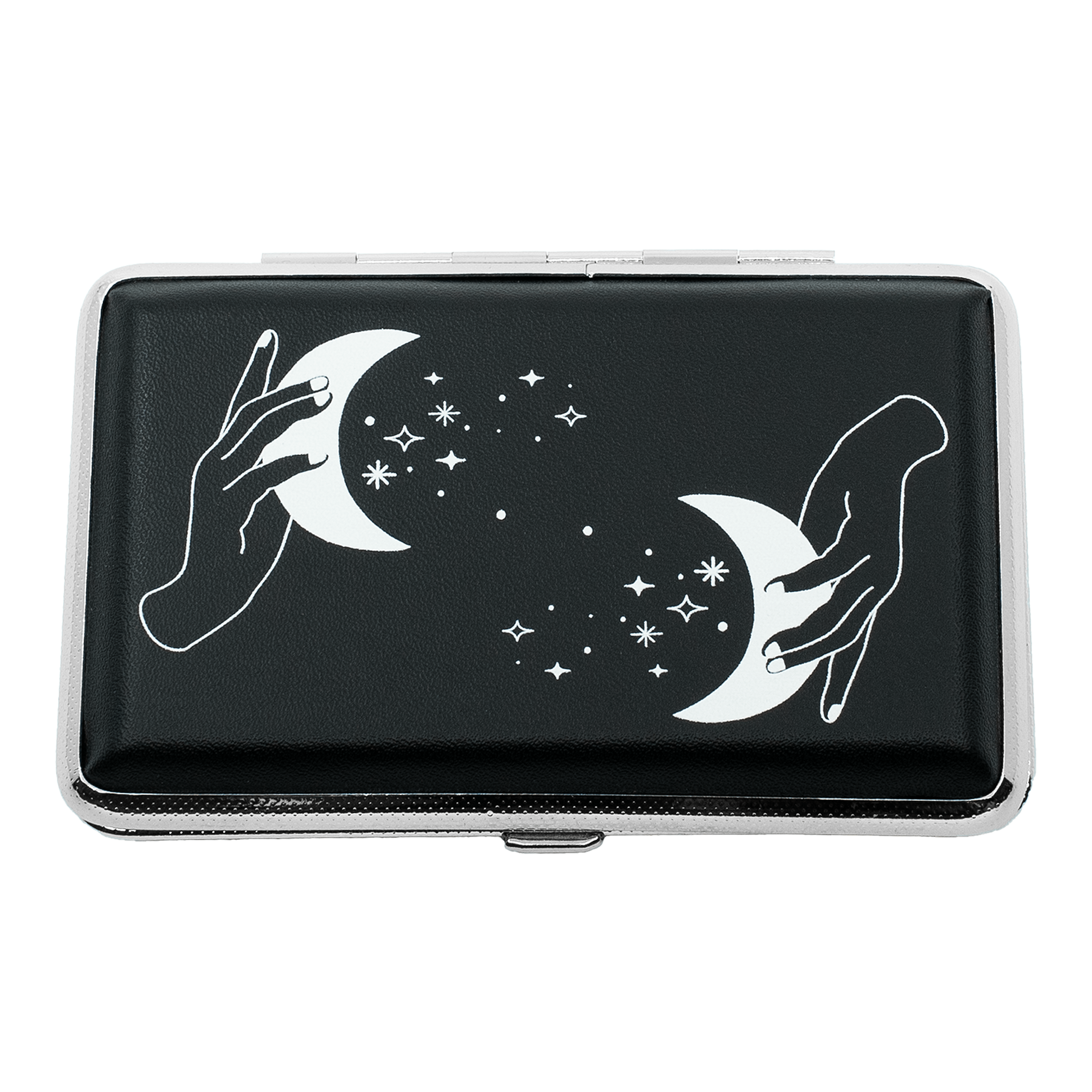 Summons Lunar Gifts case, celestial stash holder with hands and crescent moons