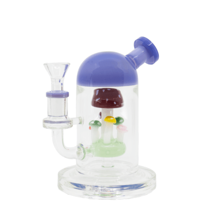 Blue Mushroom Dab Rig | Psychedelic Mini Percolator