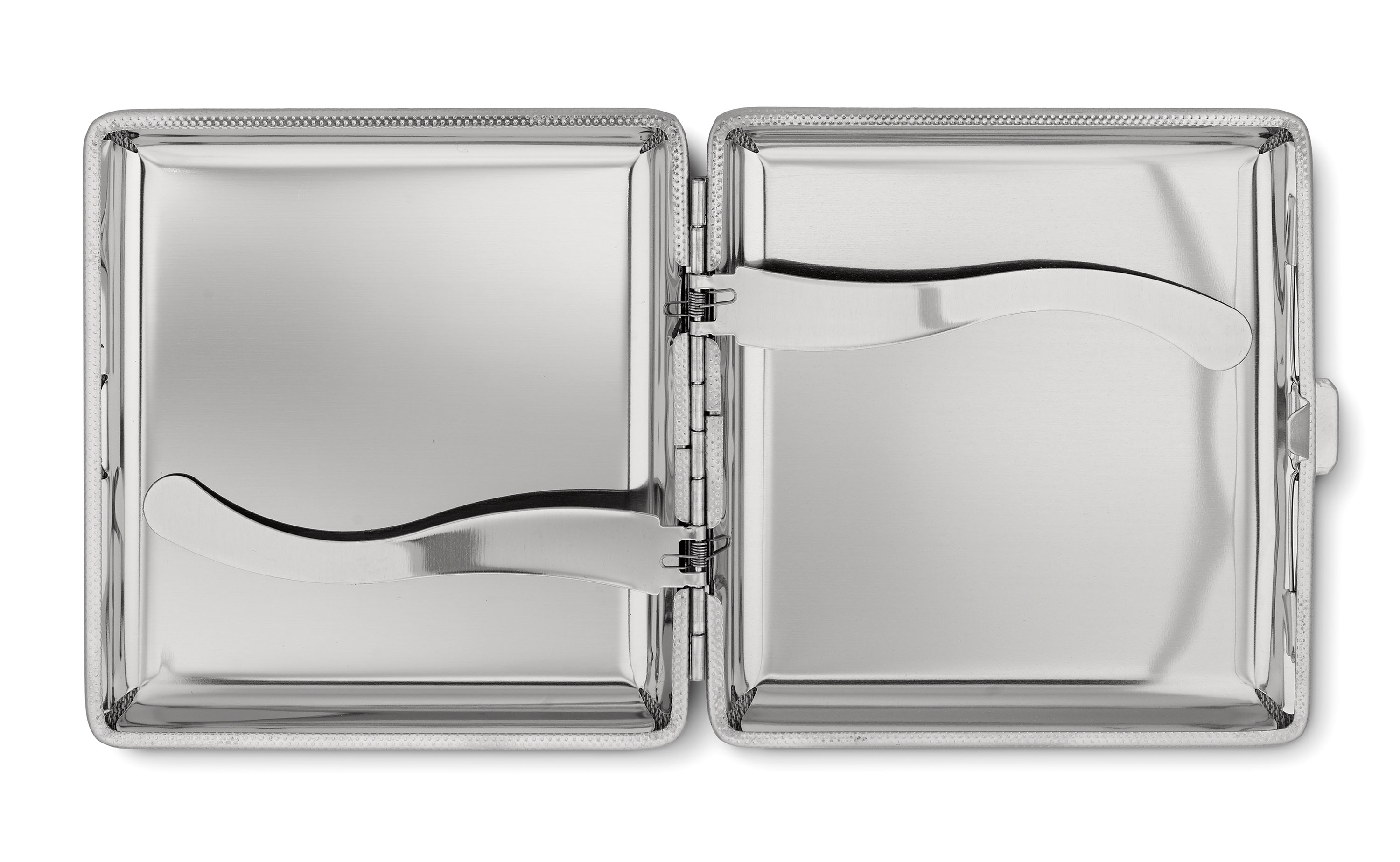 Cosmic Alchemy joint case by XinaXiii, open silver metal case with empty interior