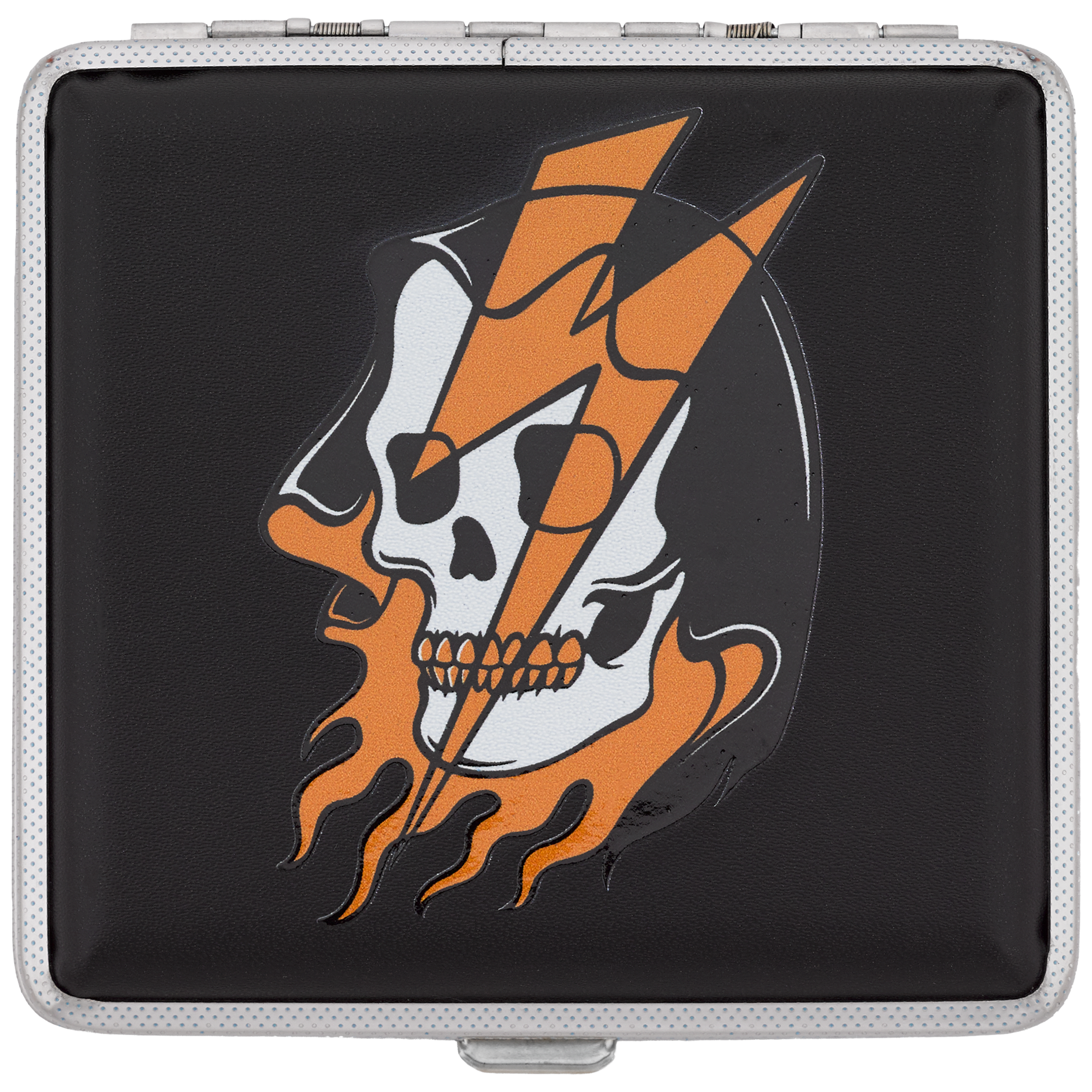 Return of the Death Ray stash case, black skull and lightning bolt design