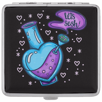 Let’s Sesh Stash Case by Tarryn Ann – Artist-Designed Cigarette & Joint Case