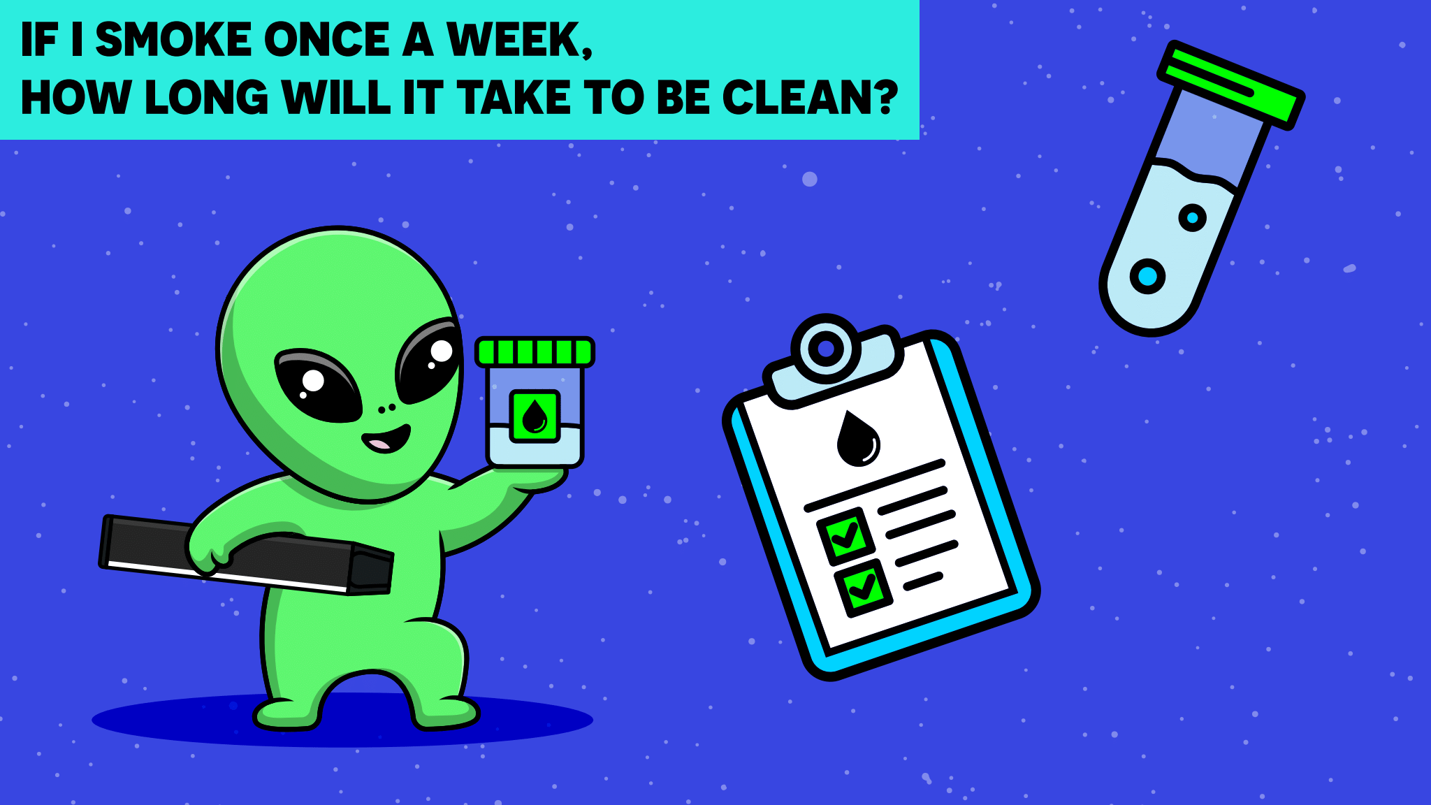 if i smoke once a week, how long will it take to be clean
