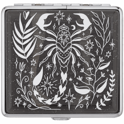 Black Glitter Scorpio Rising Stash Case — Glitter Finish by Cannabitches